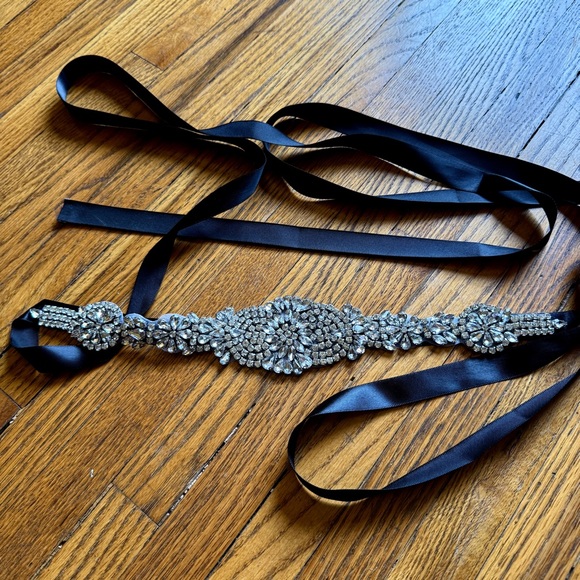 Rhinestone ribbon belt ❤️